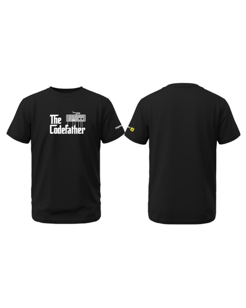 Code Father Biowash Round Neck T Shirt - Black